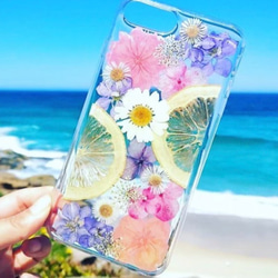 押し花ケースに文字入れ可能！iPhone全機種対応 galaxyケース