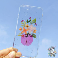 押し花ケースに文字入れ可能！iPhone全機種対応 galaxyケース