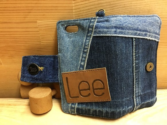 6-30 ビンテージ デニム リメイク iPhone6.6splus 手帳型カバー  