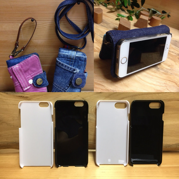 7☆6ー405 Lee ビンテージ デニム リメイク iPhone7.6s.6手帳型カバー スマホケース 5枚目の画像