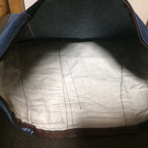 cu-4 ビンテージ デニム リメイク クッション カバー ジーンズ パッチ