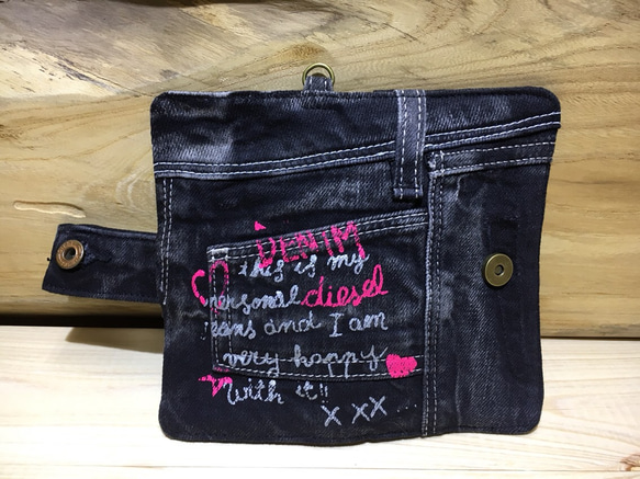 7☆6-394 DIESELデニムリメイク iPhone7．6.6s 手帳型カバー  