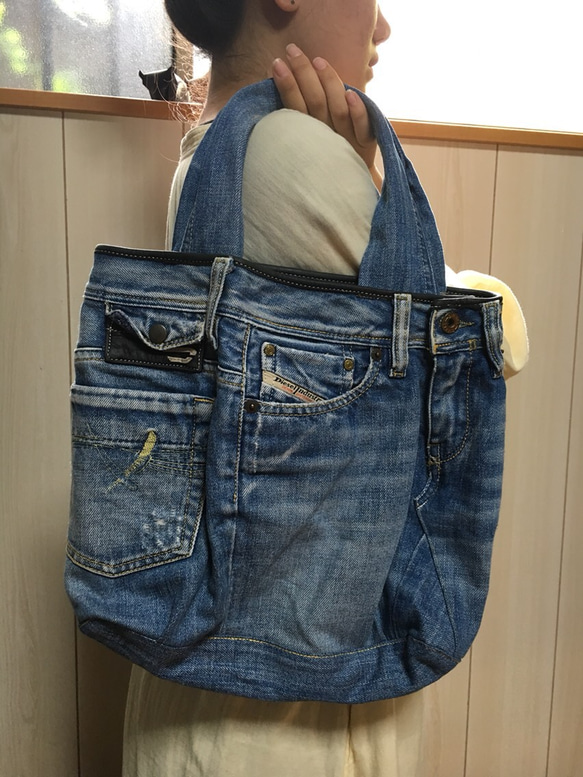 b-29 ディーゼル DIESEL ビンテージ デニムリメイク トートバッグ