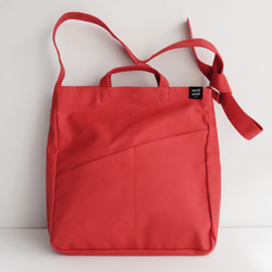 <送料無料> 高島帆布 YUWAI (3WAY) TOTE  RED 1枚目の画像