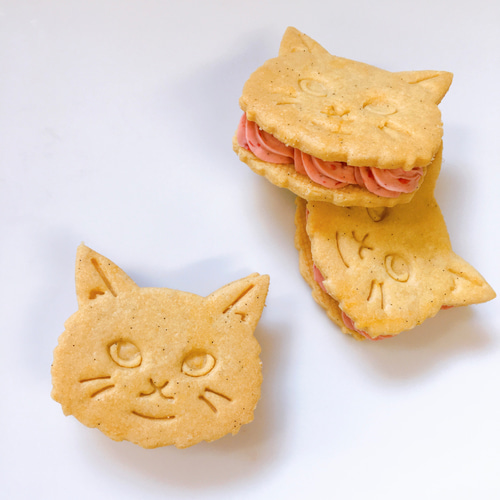 ニャンバターサンド 3個セット（猫のバターサンド） 焼き菓子 kashiya