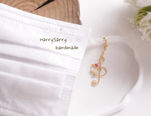 ト音記号 ゴールド♬ネックレス ハンドメイド ハート ゴールド