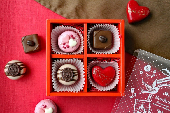 全巧克力盒♥假套房磁鐵組的心 第1張的照片
