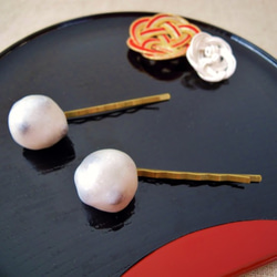 日式點心系列 鹹豆大福造型髮夾 第1張的照片