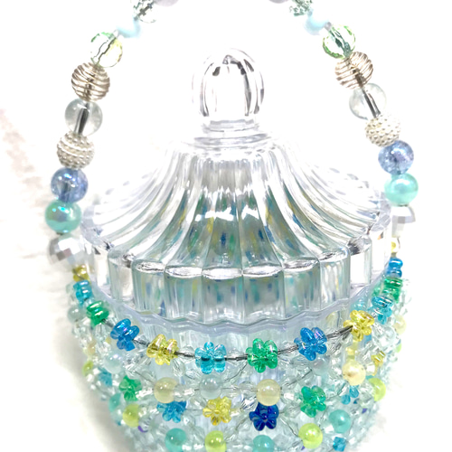 キラキラ可愛いビーズの小物入れ その他インテリア雑貨