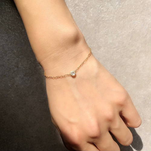 petitlile✳︎1粒ダイヤのブレスレット/14kgf ブレスレット