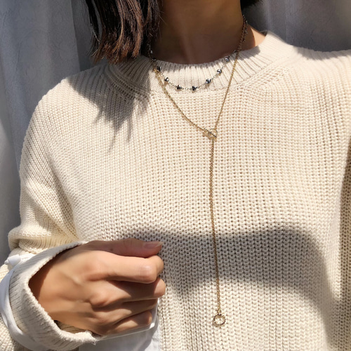 petitlile✳︎アレンジ自在！お洒落なY字ロングネックレス ネックレス
