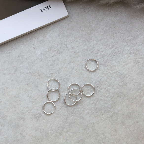 再再再販！petitlile✳︎ silver925 ミニミニフープピアス（片耳/両耳）10mm/12mm 選べるサイズ 3枚目の画像