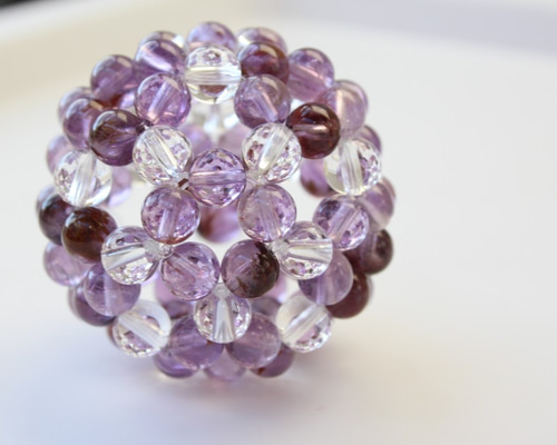2月の誕生石)フラーレン 6mmガーデンアメジスト＆水晶 その他