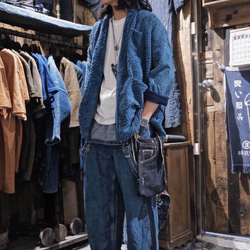 Aoyama Daruma indigo dye hanten jacket 藍染 半纏 ジャケット. 5枚目の画像