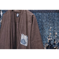 Aoyama Daruma persimmon dye hanten jacket 柿渋染め 半纏 作業着 二色 5枚目の画像