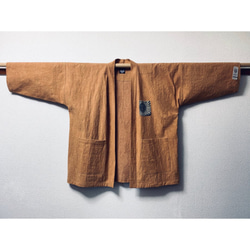 Aoyama Daruma persimmon dye hanten jacket 柿渋染め 半纏 作業着 二色 7枚目の画像