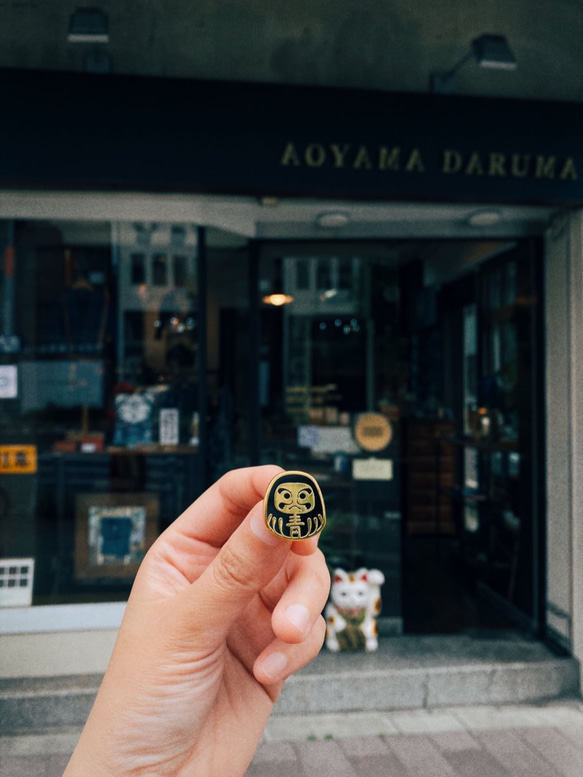Aoyama Daruma enamel pin badge brooch エナメル ピン バッチ ブローチ 3枚目の画像
