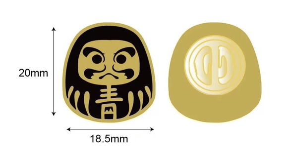 Aoyama Daruma enamel pin badge brooch エナメル ピン バッチ ブローチ 5枚目の画像
