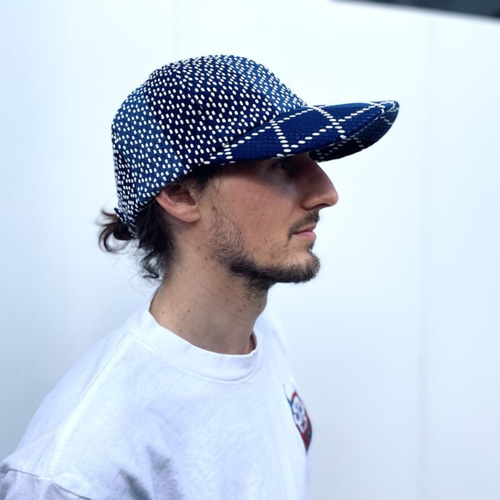 Aoyama Daruma Sashiko cap 藍染 刺し子 キャップ キャップ