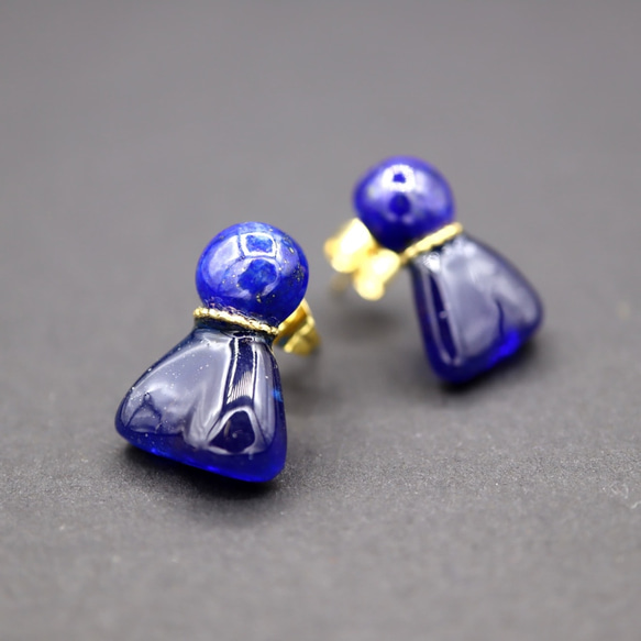 teruteruピアス（lapis lazuli） 3枚目の画像