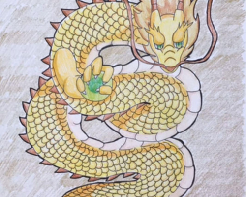 【期間限定特価】 黄龍様 運気上昇 イラスト 巫禄（旧水輝楓香） 通販 12464897 住まい/暮らし/子育て