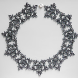 star flower necklace / darkgray 2枚目の画像