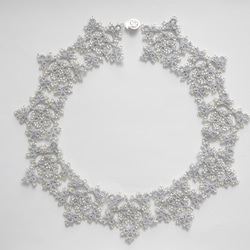 star flower necklace / gray 2枚目の画像