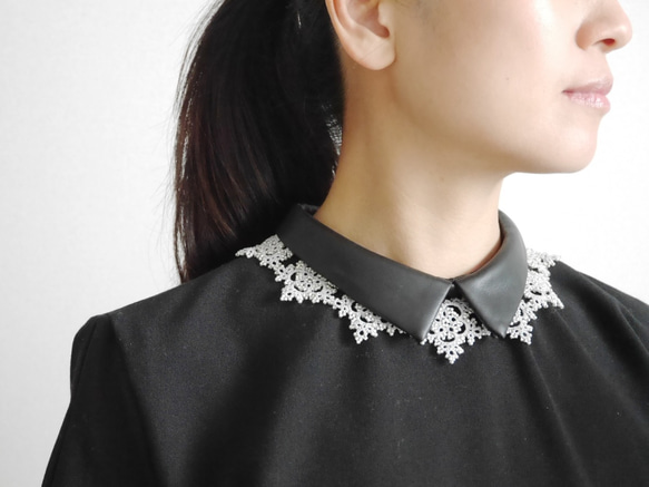 star flower necklace / gray 4枚目の画像