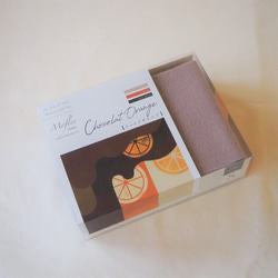編まない縫わない【手作りマフラーキットMoflee】ショコラオレンジSサイズ【5】 3枚目の画像