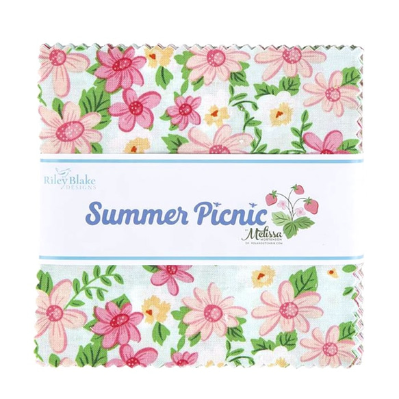 Riley Blake / Summer Picnic / 5in Squares 42pcs / チャームパック 3枚目の画像