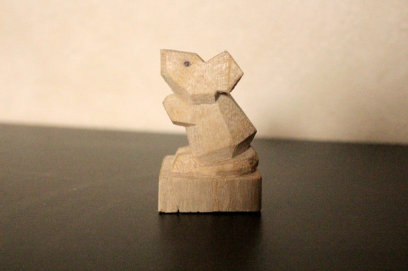 木彫り　【受注制作】面取りネズミ 2枚目の画像