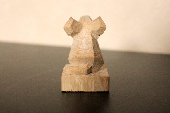 木彫り　【受注制作】面取りネズミ 3枚目の画像