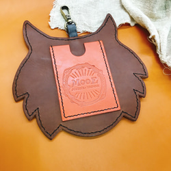 手工縫製 妖怪系列 義大利植鞣牛皮革 獨角豬悠遊卡片夾 第8張的照片