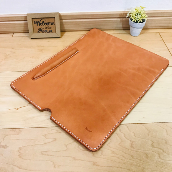 iPad Pro 10.5 レザースリーブ サドルブラウン 純正 新製品】10.5