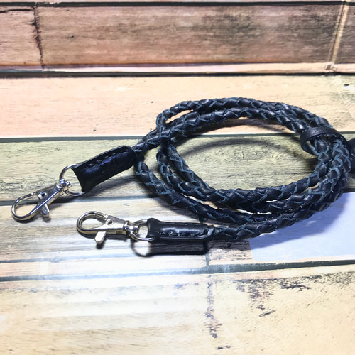 ロングストラップ 斜めかけに！イニシャル刻印可 ヌメ革