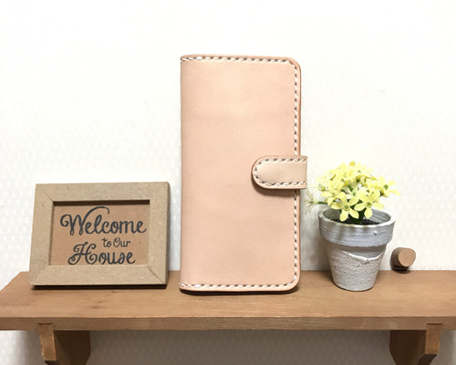 ヌメ革ナチュラル、イエロー、ブラウンマーブルのシザーケース シザーケース ナチュラルブラウン ヌメ革ナチュラル、イエロー