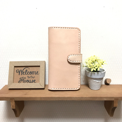 ハトメ金具付き❕コンチョ付き➕マグネット留め老舗ヌメ本革wild　iPhone等 iPhone 16 series 手帳型ケース マグネットベルト仕様 本革 栃木