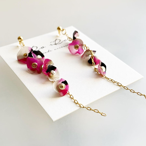 花火様♡専用ページ〔ネジバネイヤリング〕 ネジバナ風イヤリング イヤリング・ノンホールピアス iRo iRo +