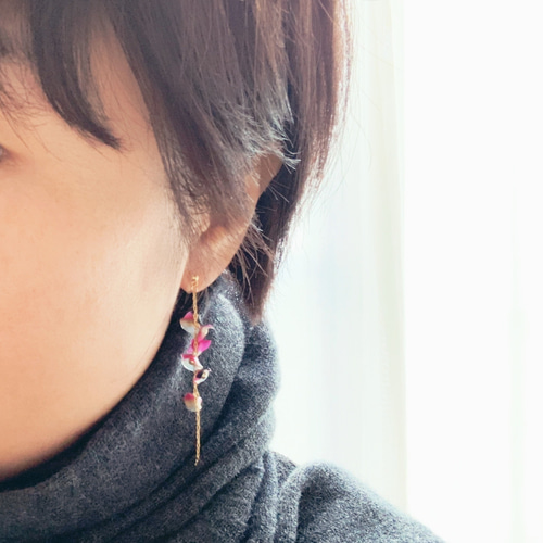 花火様♡専用ページ〔ネジバネイヤリング〕 ネジバナ風イヤリング イヤリング・ノンホールピアス iRo iRo +