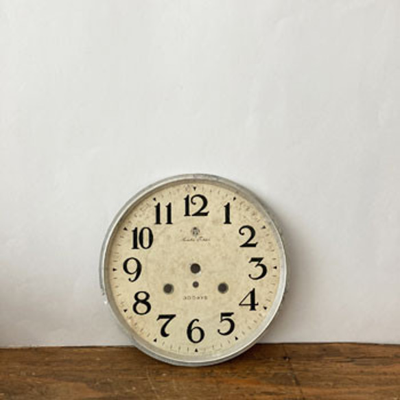 SALE! アンティーククロックフェイス 古い時計文字盤 グラフィック 看板 数字 アンティーク看板　インダストリー　　 1枚目の画像
