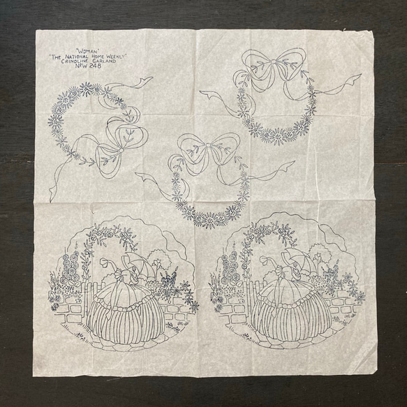 SALE アンティークイングリッシュガーデン刺繍図案 フラワー刺繍