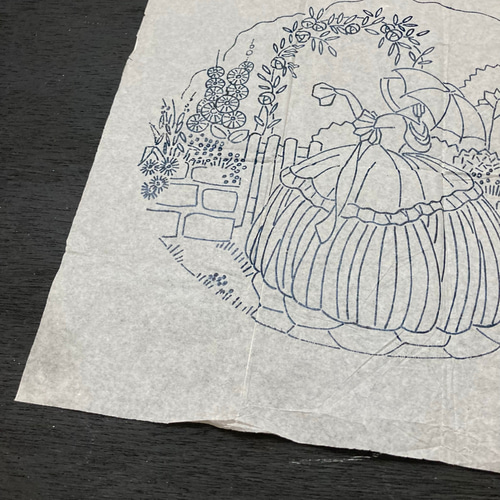 イギリス アンティーク 1930年代 イングリッシュガーデン 刺繍額 イギリス アンティーク 1930年代 イングリッシュガーデン 刺繍額