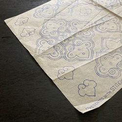 ビンテージのパターン柄刺繍図案 　フラワー刺繍図案　アンティークペーパー　ビンテージ紙もの　古い紙 2枚目の画像