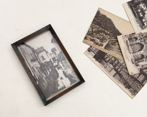 40’s vintage ヴィンテージ　ピンナップ　額　フレーム 古材 額縁】GALLUP | バーン ウッド フレーム (A4)