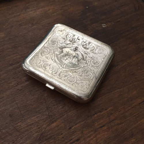アンティークシガレッケース アンティークシルバー cigarette ca