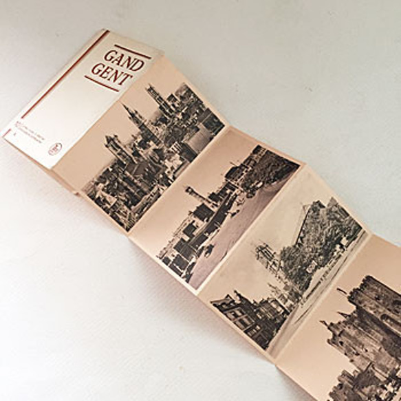 ビンテージのベルギー（ブリュッセル／アントウェルペン／ヘント）のセピア色したポストカードセット 3枚目の画像