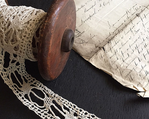 フランスアンティークレース　リボン 23. イギリスアンティークレースリボン コットン ベルギー フランス