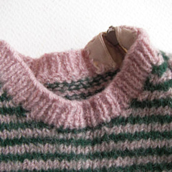 キッズセーター　イングランド製 ピュアウール ハンドメイドビンテージ  手編みのセーターイギリスベアの洋服 6枚目の画像