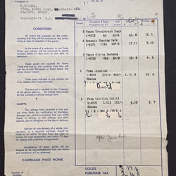 ヴィンテージのインボイスオールドペーパー　INVOICE  ENGLAND 切手　古い味紙　カリグラフィー 3枚目の画像