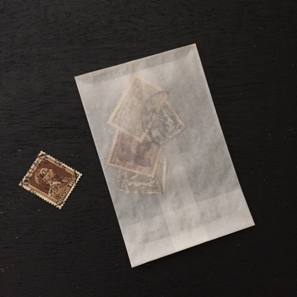ビンテージグラシンペーパーバック　グラシンエンベロップ　不透明封筒　味紙　ヨーロッパの文具　 4枚目の画像